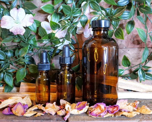 tincture bottles: half ounce, ounce, and eight ounces