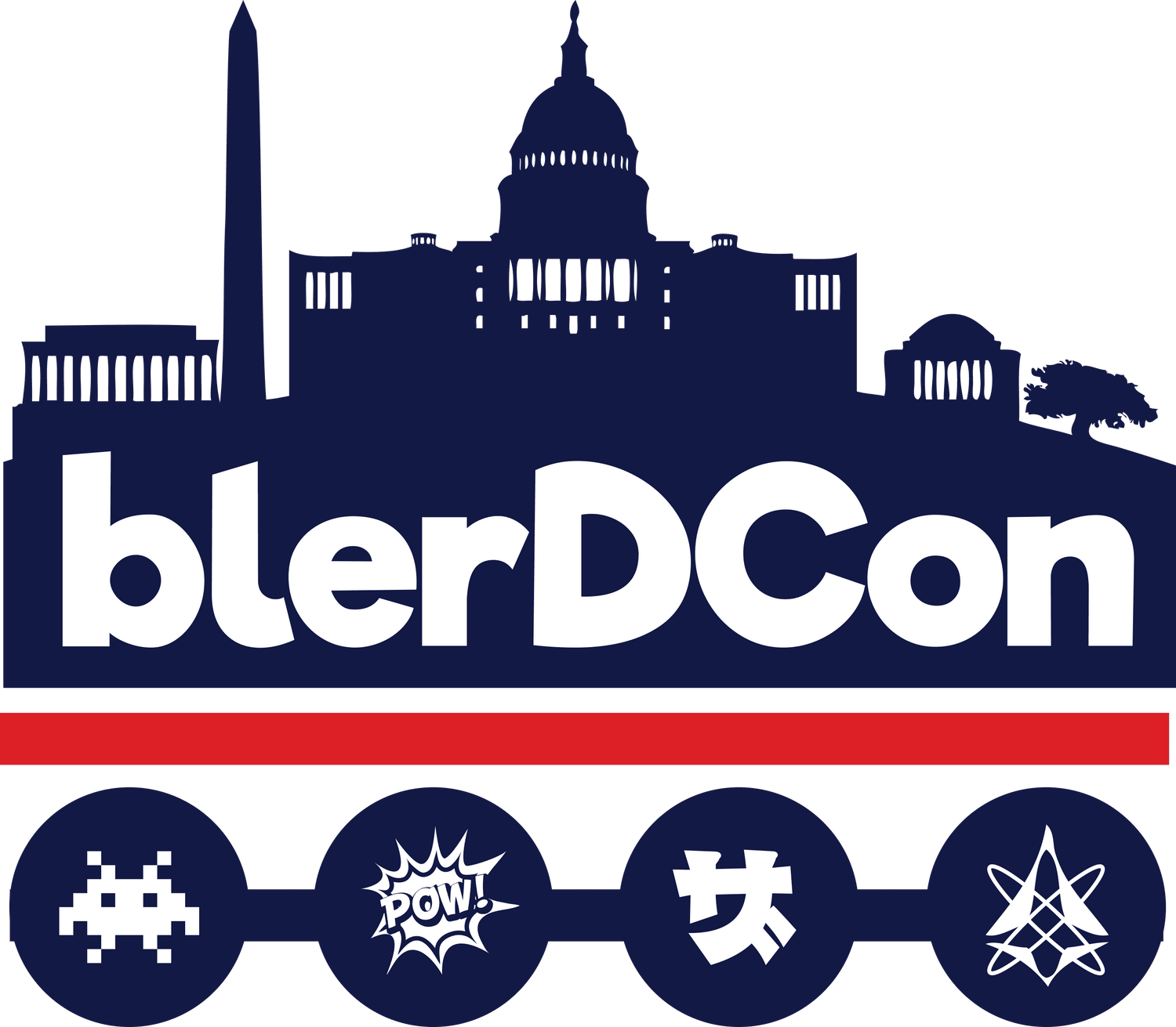 blerdcon icon with four emojis below